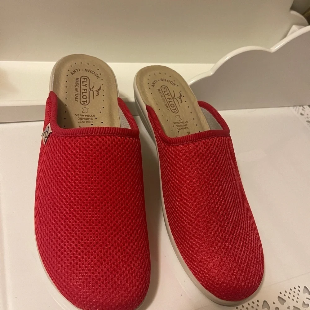 Fly Flot Italian soft lightweight Women's Open-Back Slippers